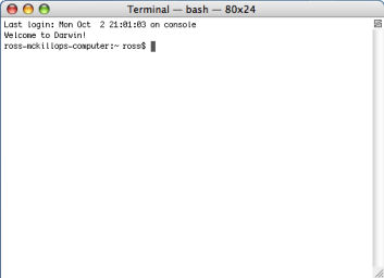 Terminal in OSX